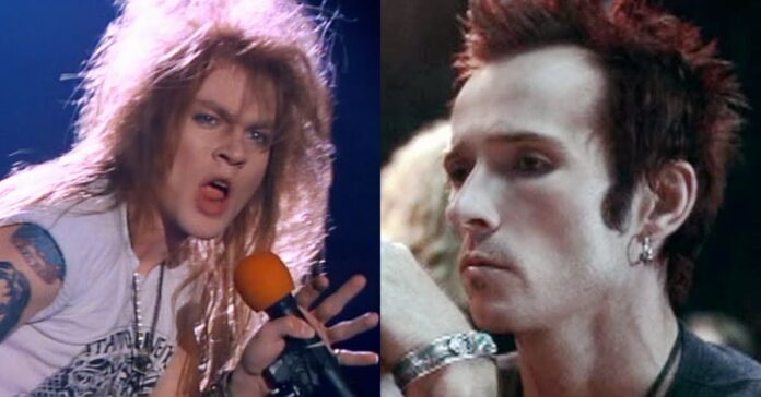 Axl Rose, vocalista do Guns N' Roses, e Scott Weiland, integrante do Velvet Revolver